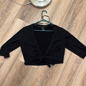 Crop mini jacket silky material